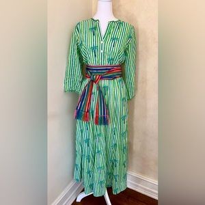 GREEN PALM TREE NIMO DRESS SIZE SMALL